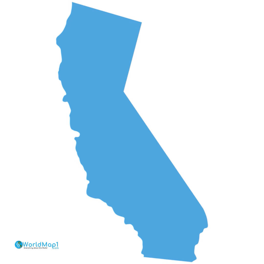 North California Blank Map